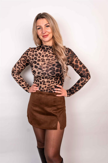Skort in Wildleder-Optik