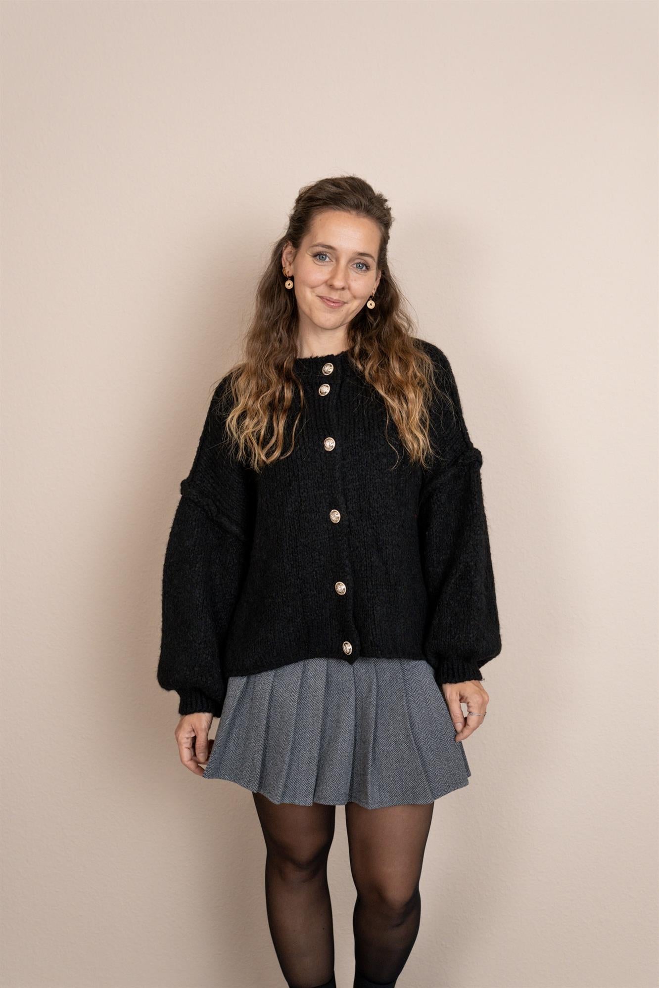 Rock mit Bundfalten in Wolloptik