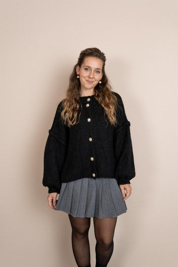 Rock mit Bundfalten in Wolloptik