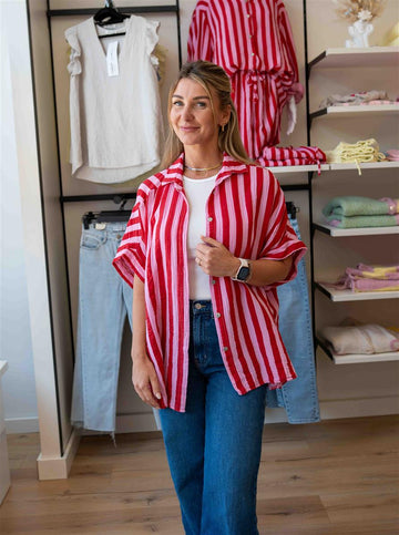 Musselin Bluse kurze Ärmel