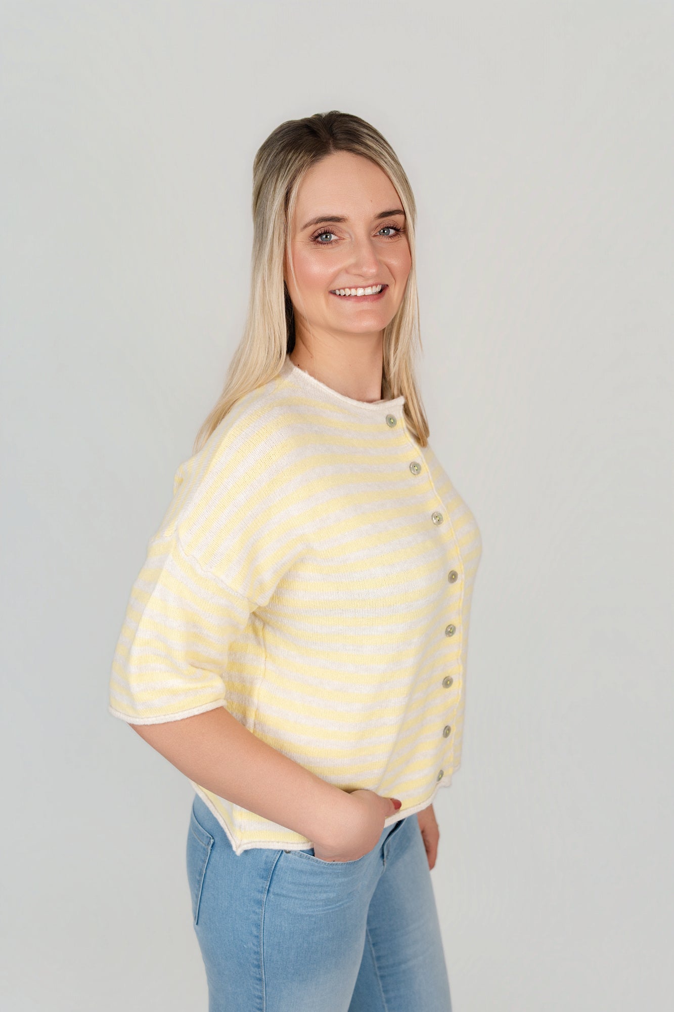 Jacke kurzarm gestreift