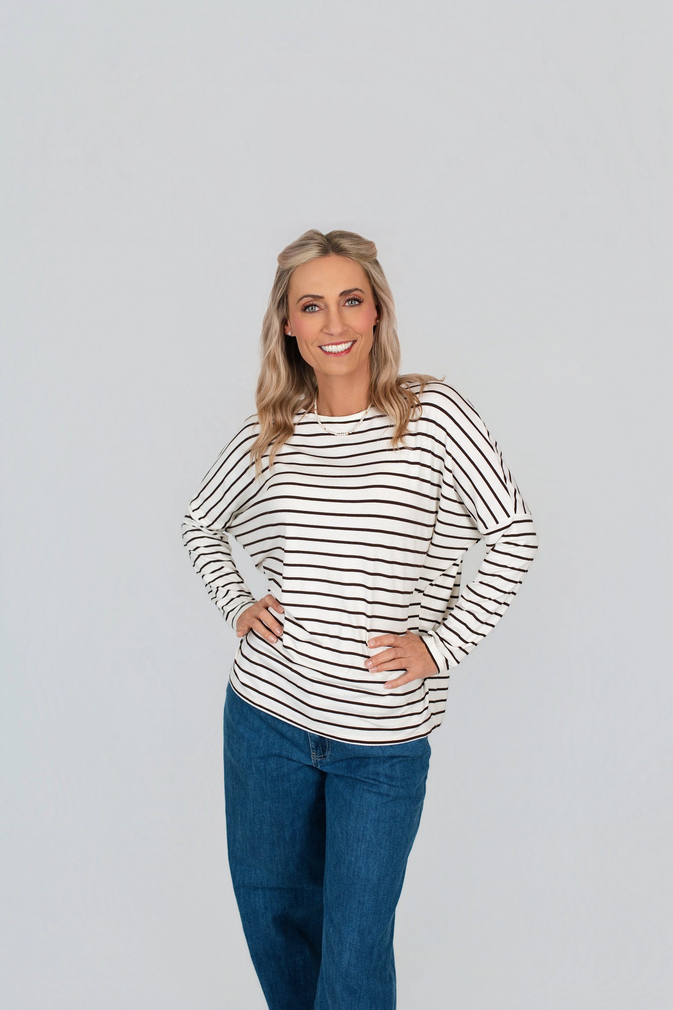 gestreiftes Langarmshirt
