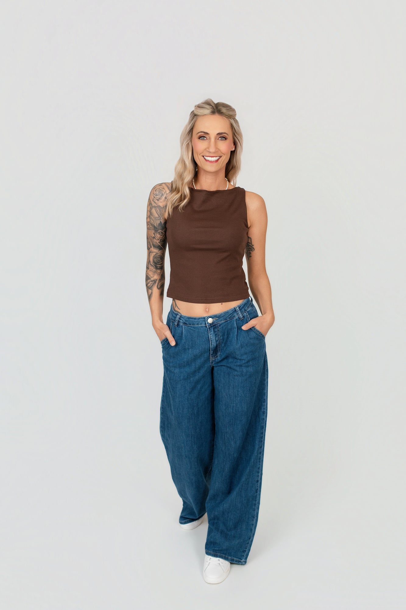 Cropped Top Rundhals
