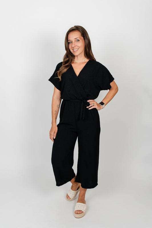 Jumpsuit mit V-Ausschnitt