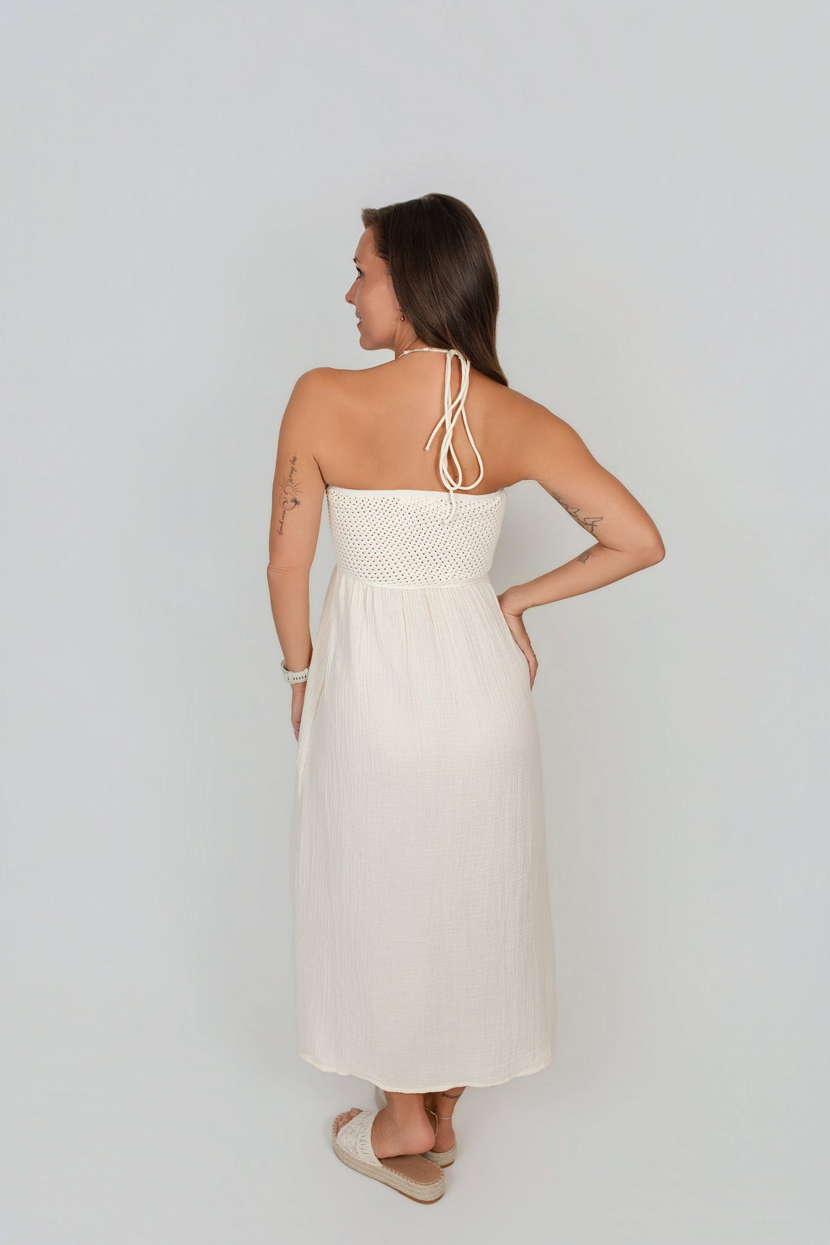 Bandeau Musselin Kleid