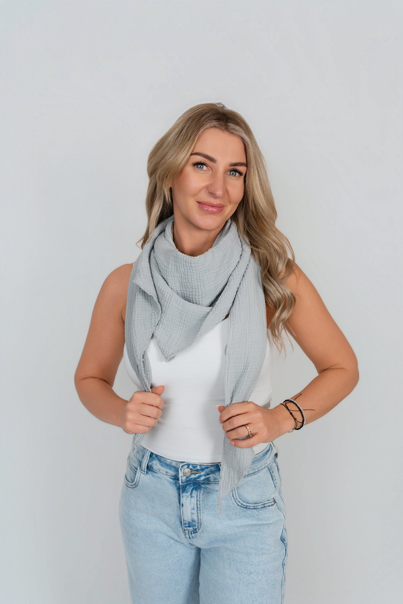 Musselin Tuch einfarbig - klein