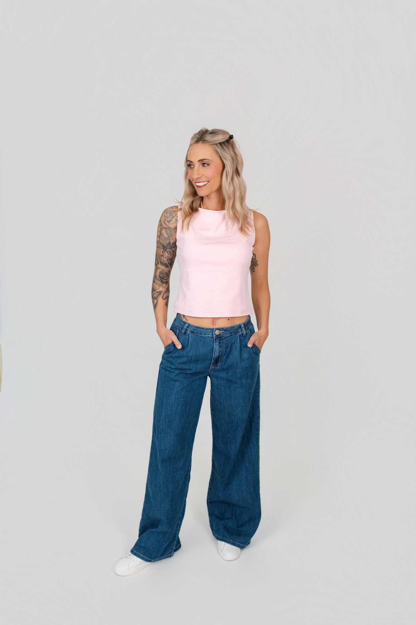 Cropped Top Rundhals