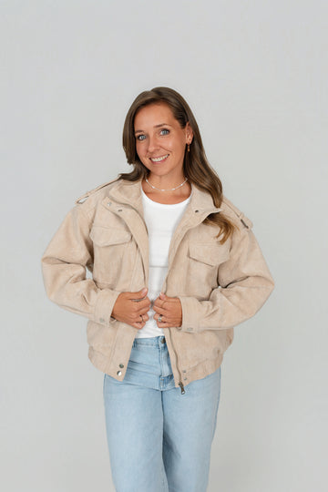 Jacke Wildlederoptik