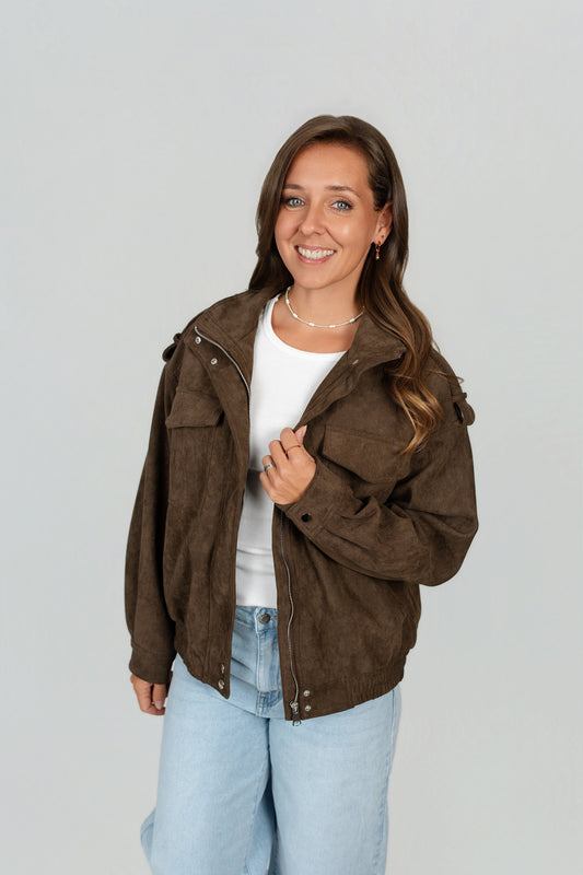 Jacke Wildlederoptik