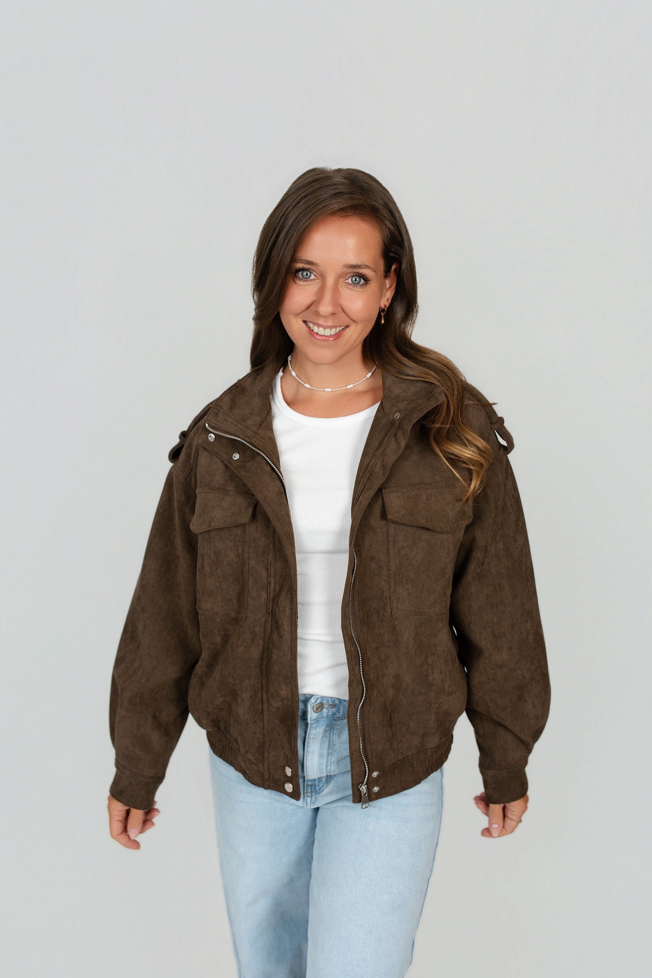 Jacke Wildlederoptik