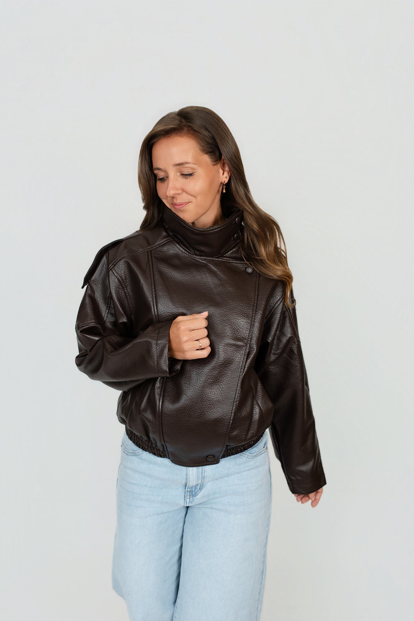 Jacke aus Kunstleder