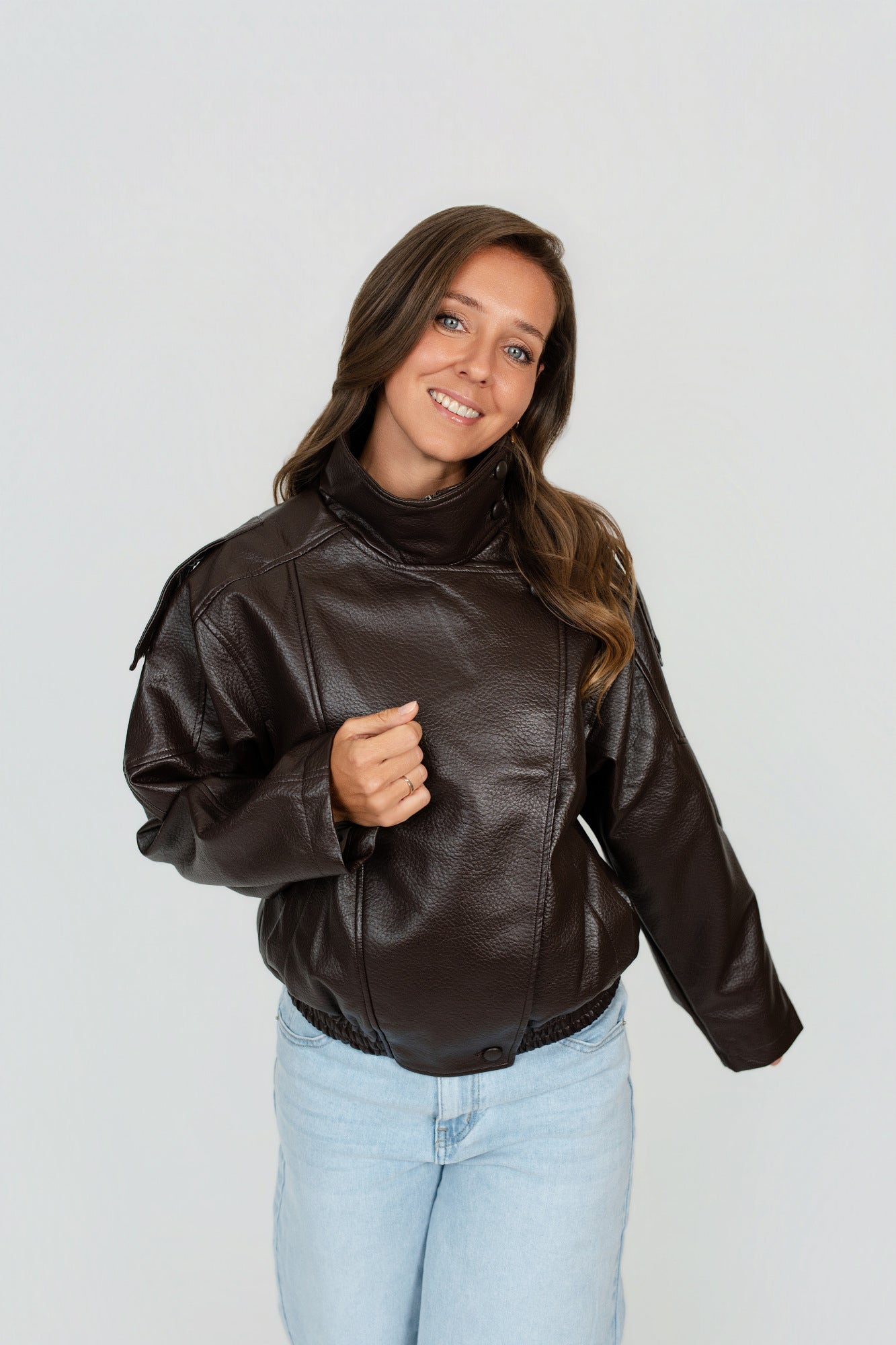 Jacke aus Kunstleder