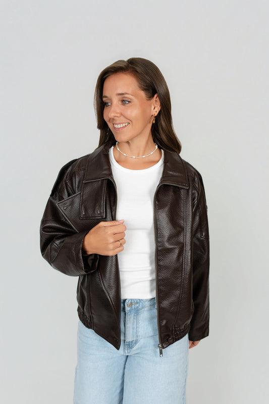 Jacke aus Kunstleder