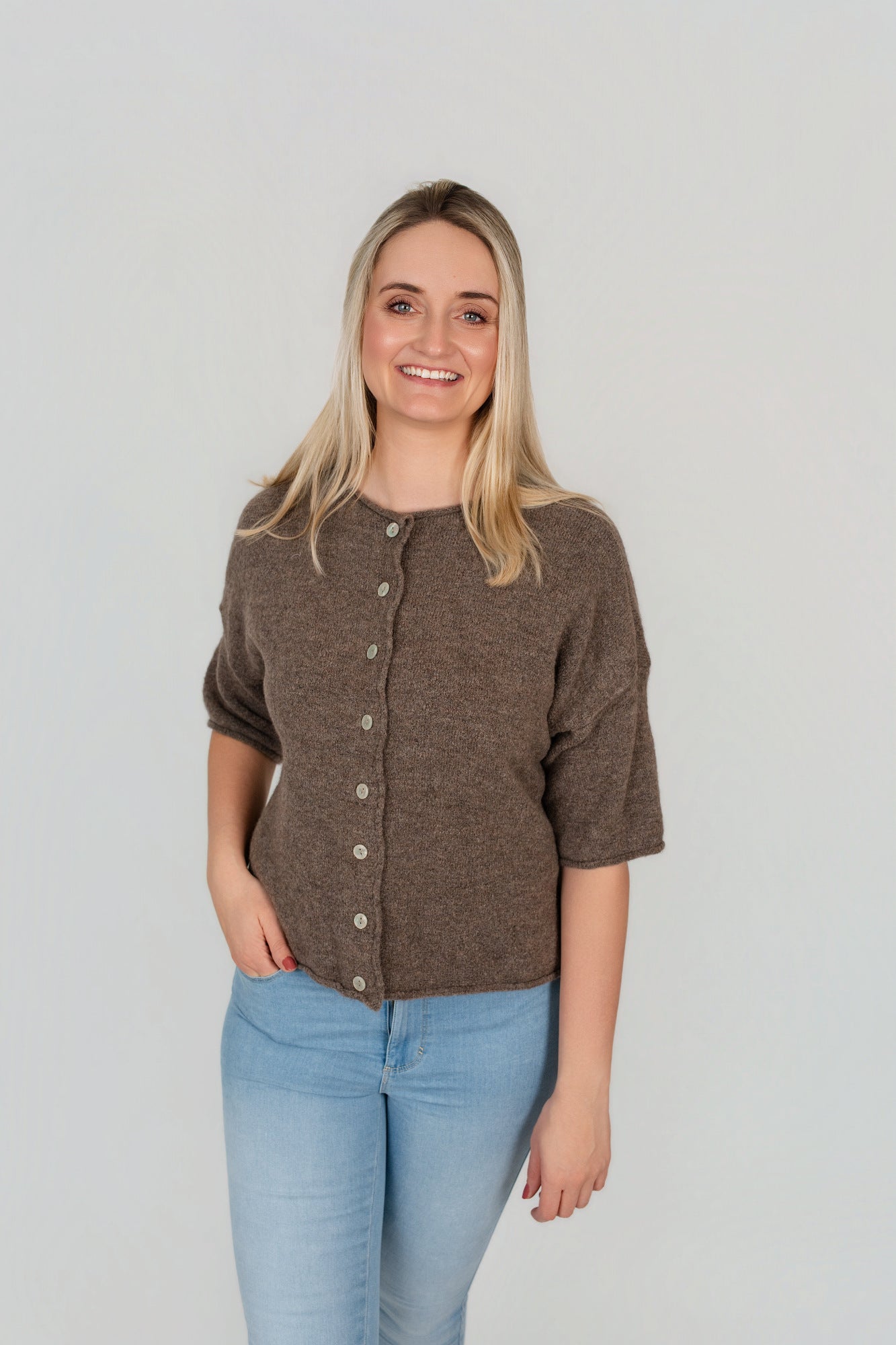 Jacke kurzarm uni