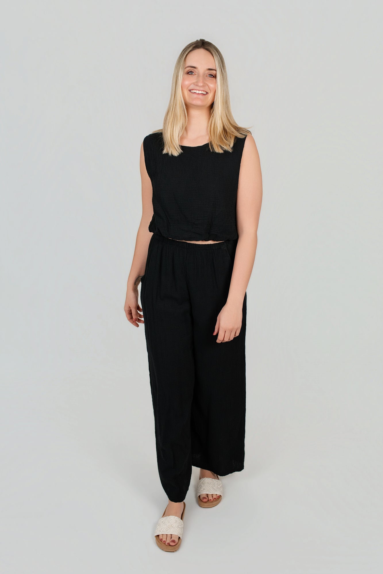 Musselin-Set aus Top und Hose