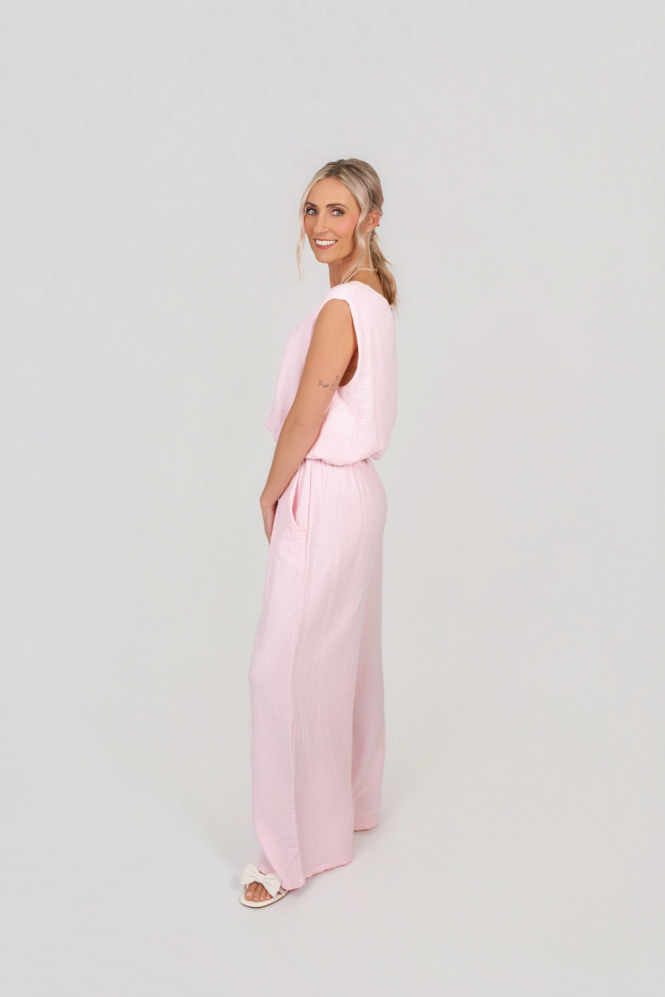 Musselin-Set aus Top und Hose