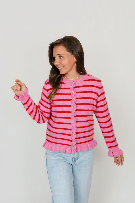 Jacke gestreift mit Rüschen