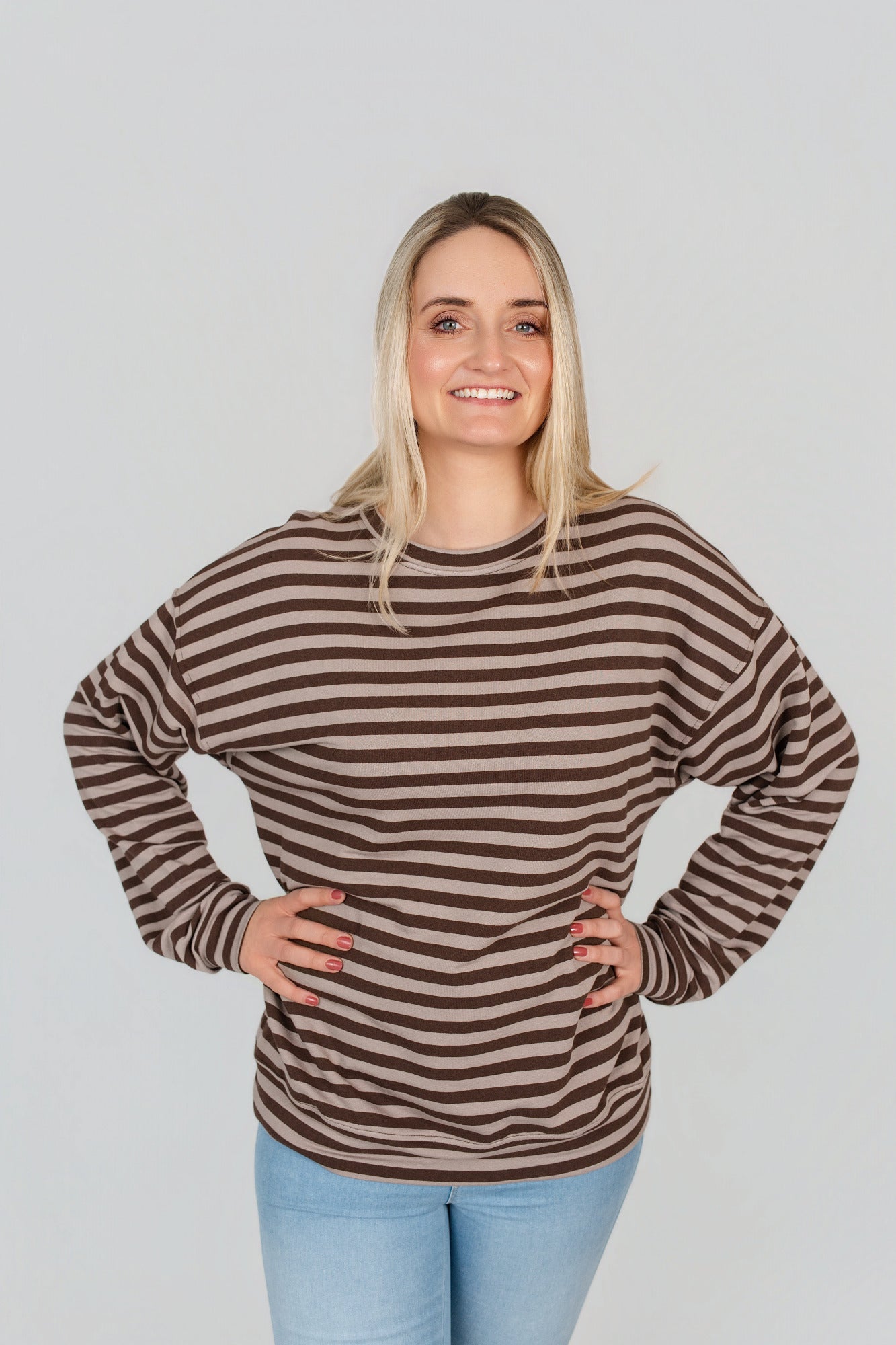 Oversized Pullover gestreift