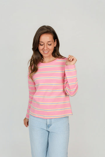 Langarmshirt gestreift Baumwolle
