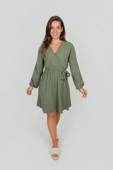 Musselin Kleid Langarm