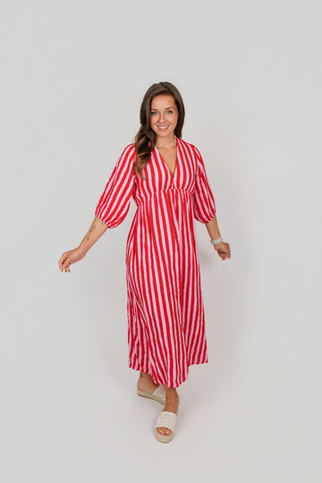 Musselin Kleid gestreift