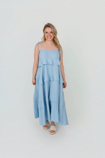 Musselin Kleid mit Rüschen