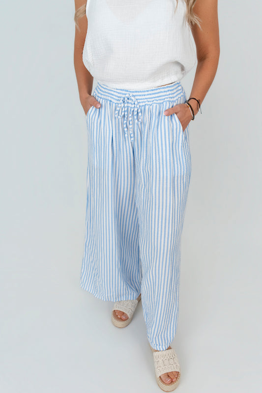 Stoffhose aus Baumwolle mit Streifen