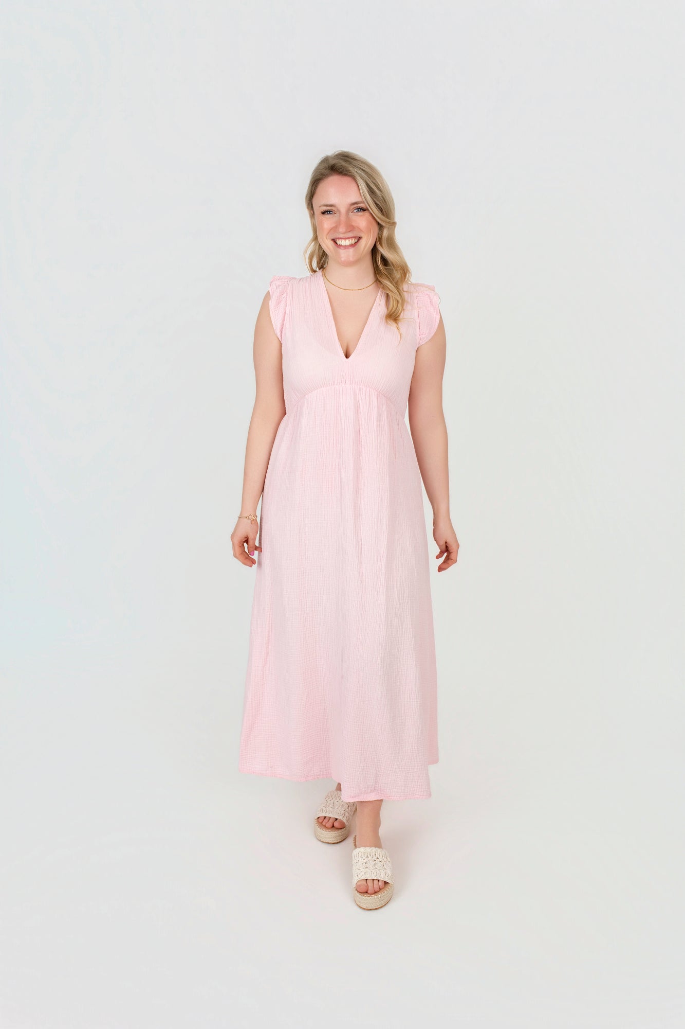 Musselin Maxi-Kleid