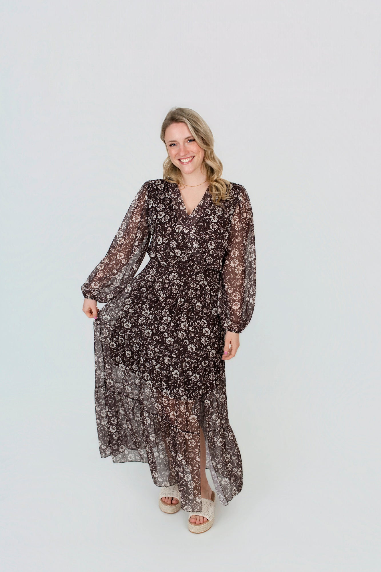 Kleid lang gemustert