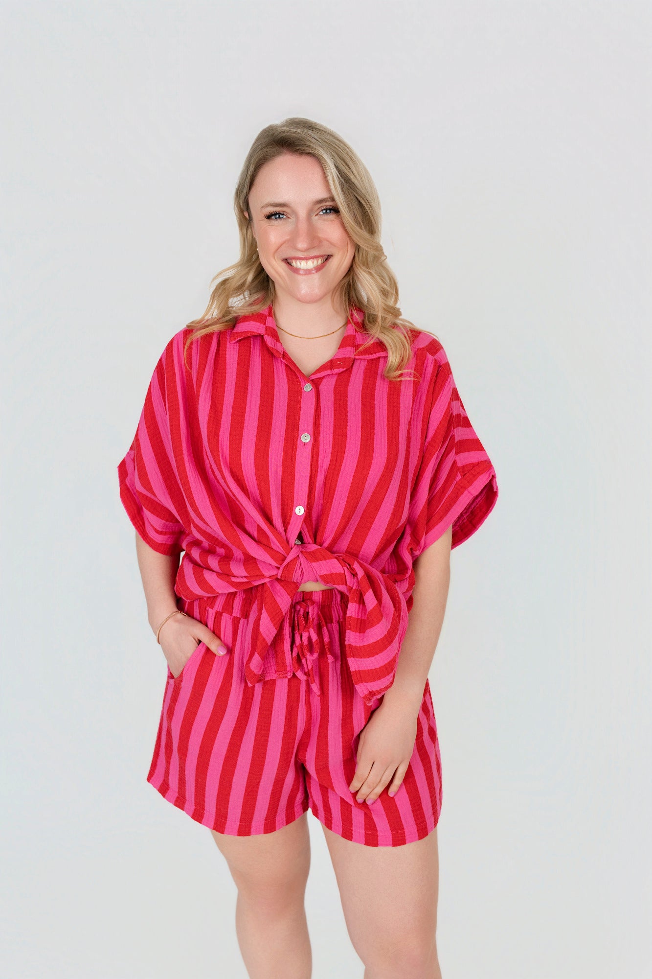 Musselin Shorts gestreift