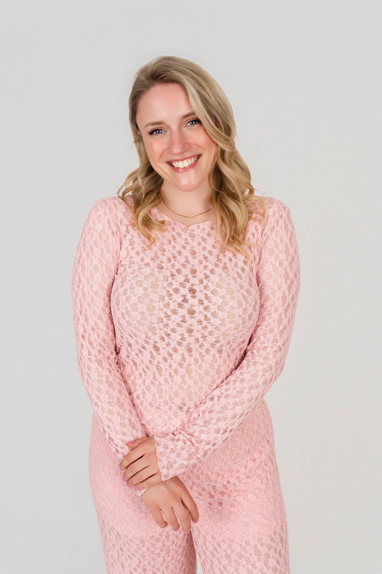 Spitzen Shirt Rundhals