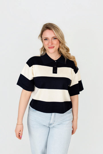 T-Shirt mit Polo-Kragen