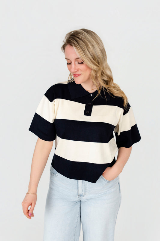 T-Shirt mit Polo-Kragen