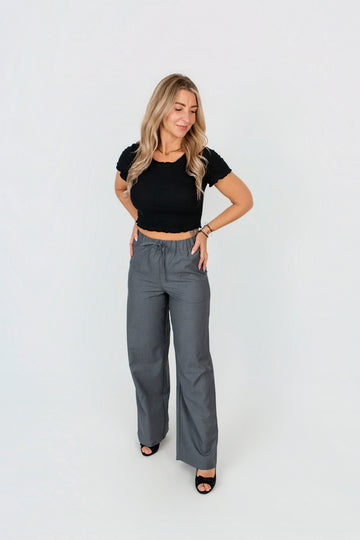 Stoffhose Wide Leg