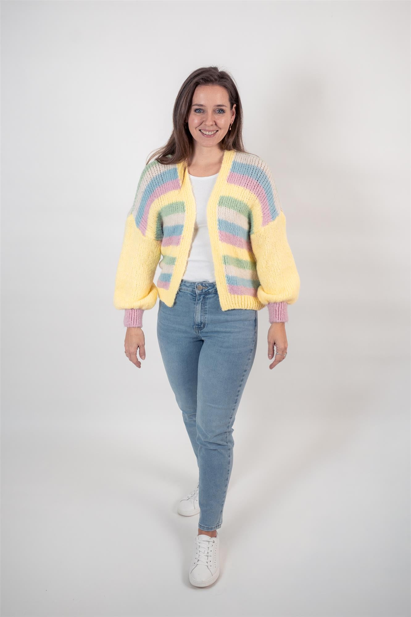 Cardigan gestreift