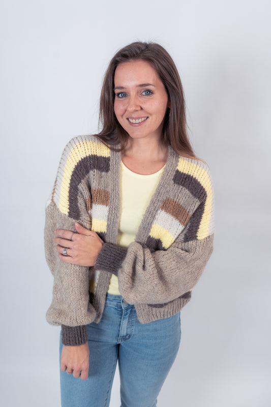 Cardigan gestreift