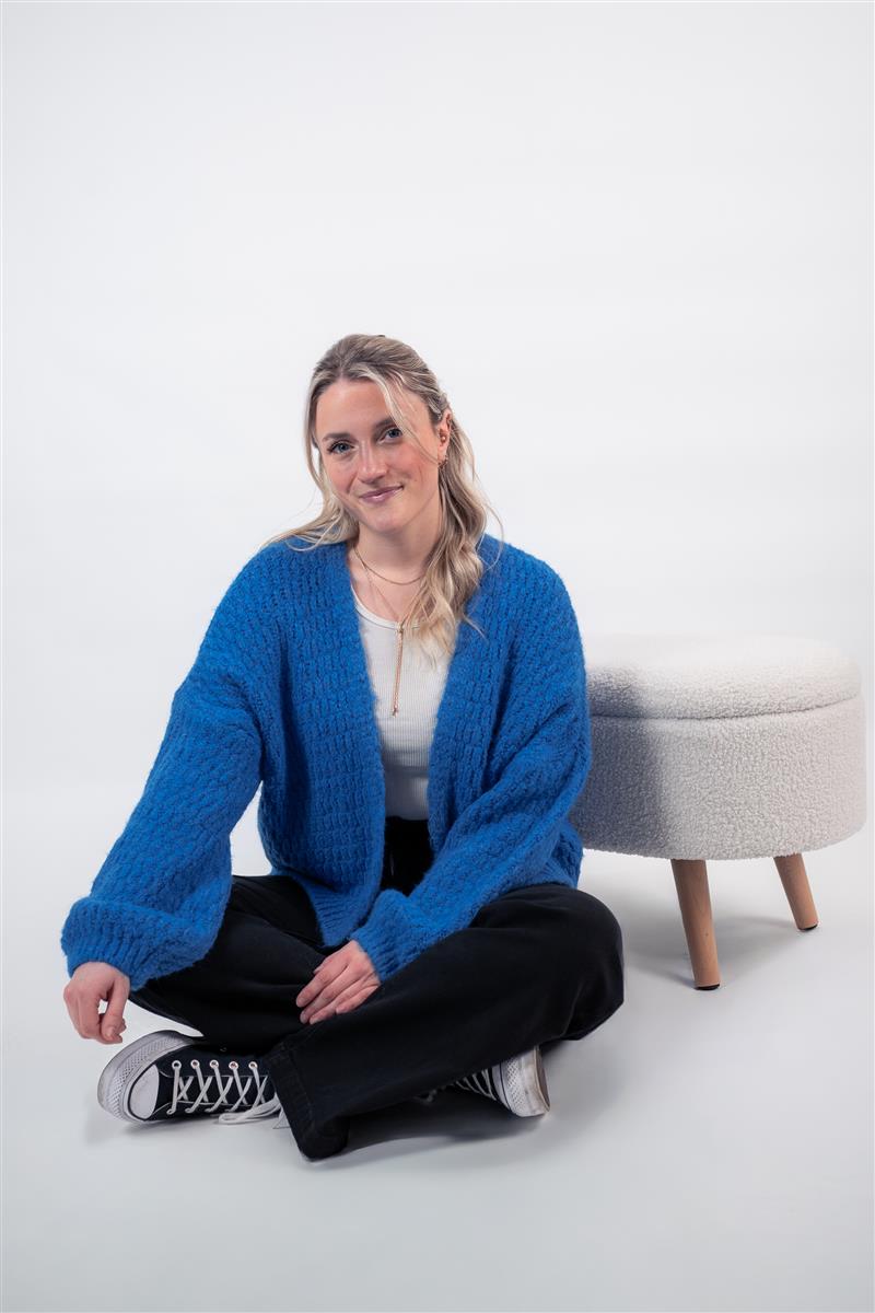 Cardigan kurz Zopfmuster