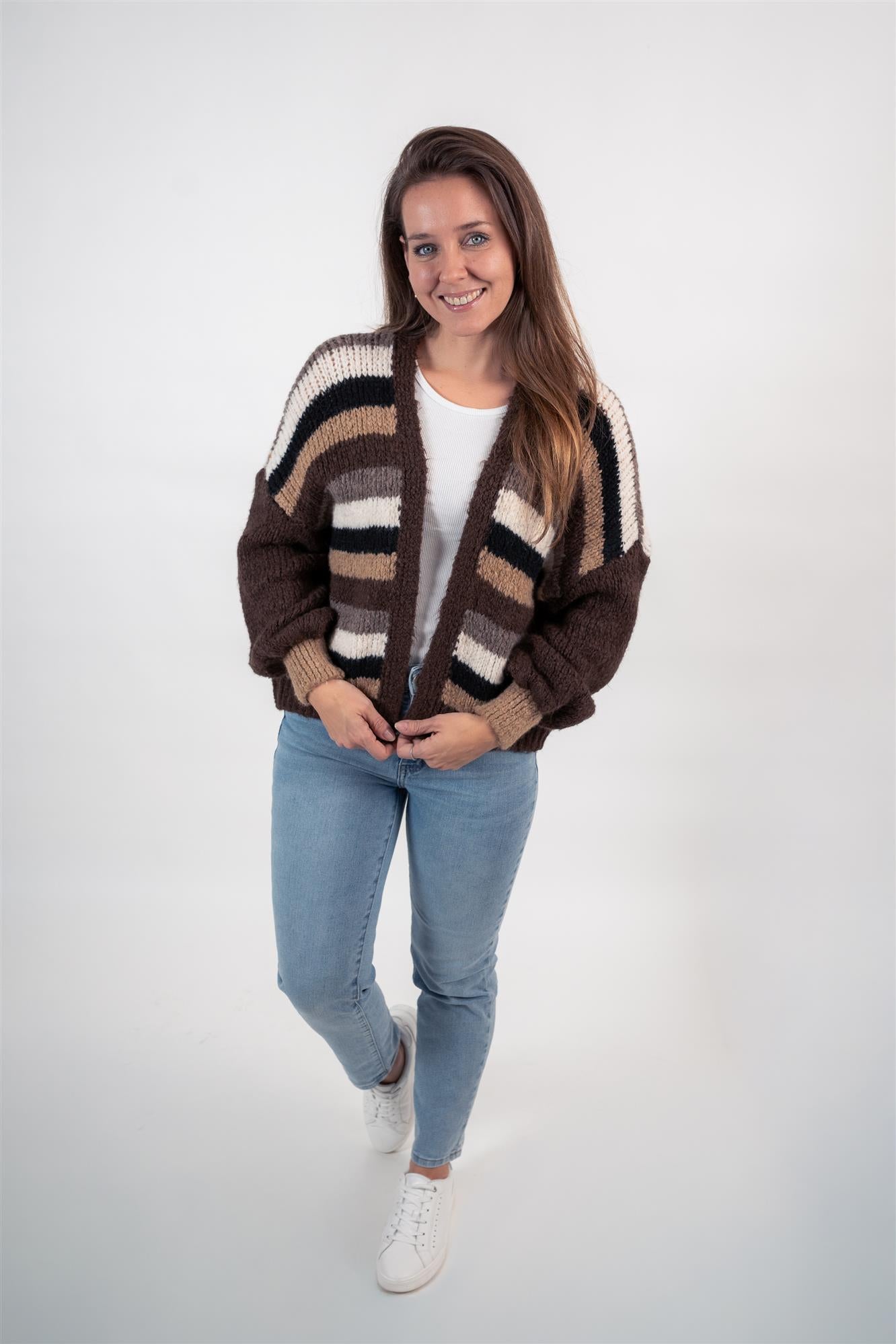 Cardigan gestreift