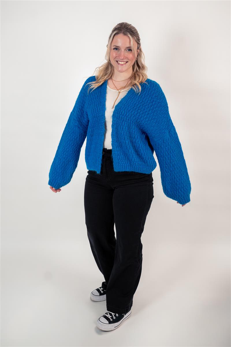 Cardigan kurz Zopfmuster