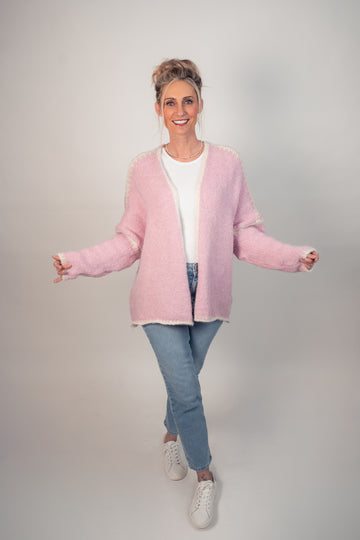 Cardigan mit abgesetzten Nähten