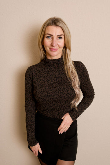 Langarmshirt Leo mit Stehkragen