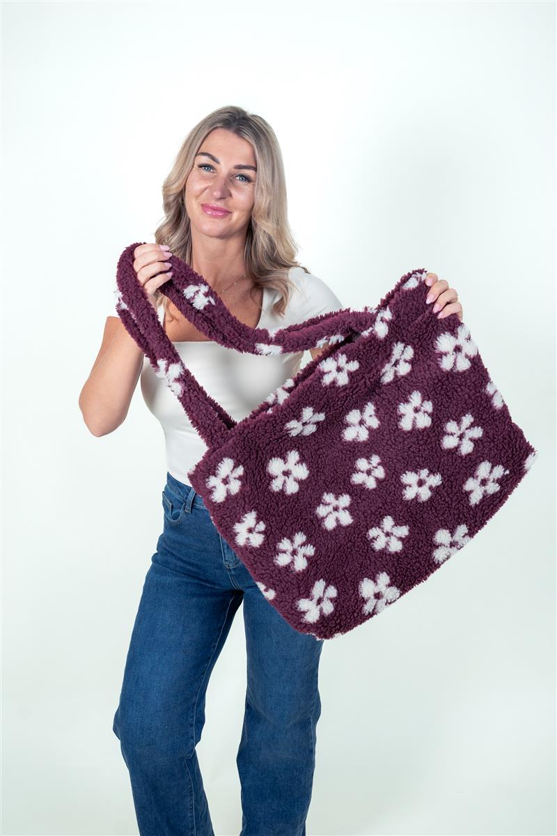 Tasche Teddyfell Blumen
