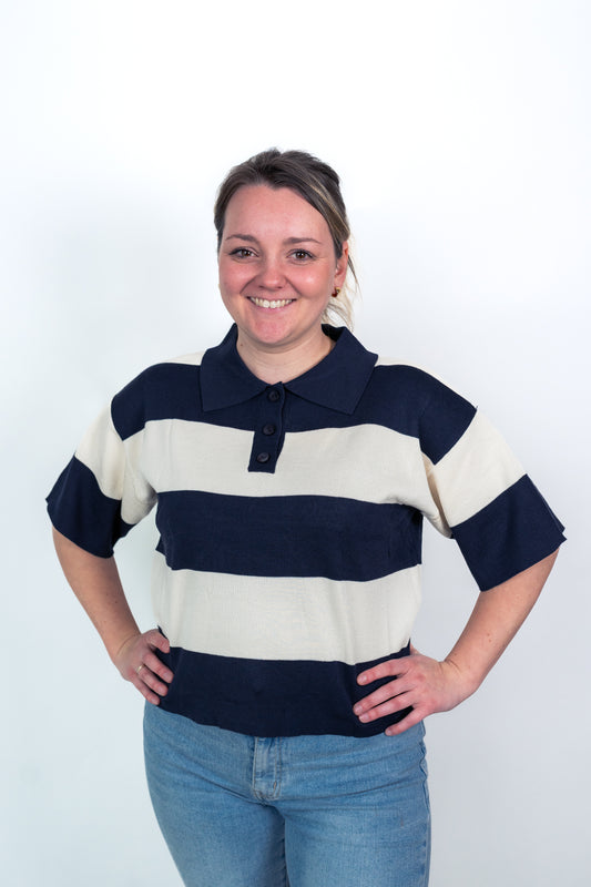 T-Shirt mit Polo-Kragen