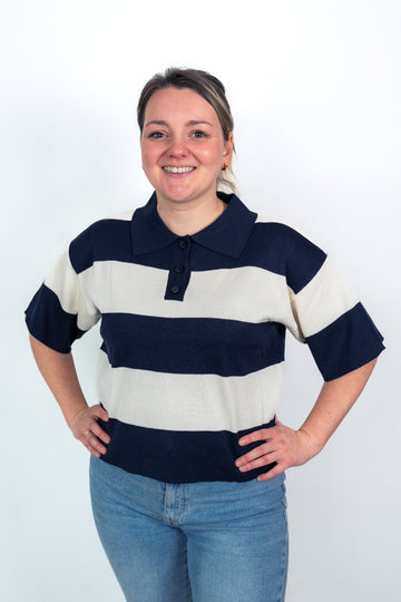 T-Shirt mit Polo-Kragen