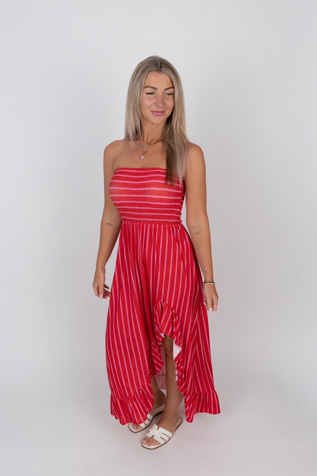 Bandeaukleid gestreift