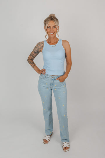 Jeans Straight Leg Zitronen