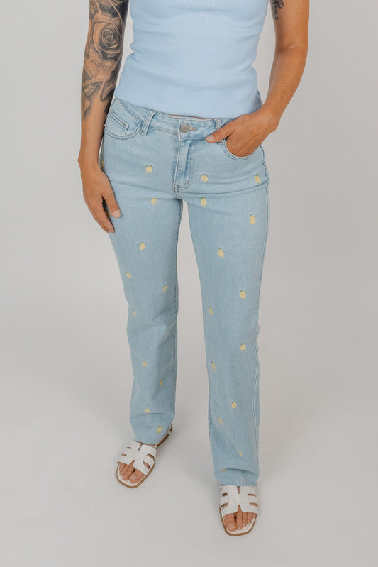Jeans Straight Leg Zitronen