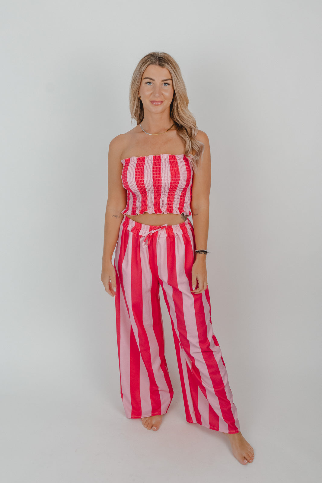 Set Stoffhose Wide-Leg & Top