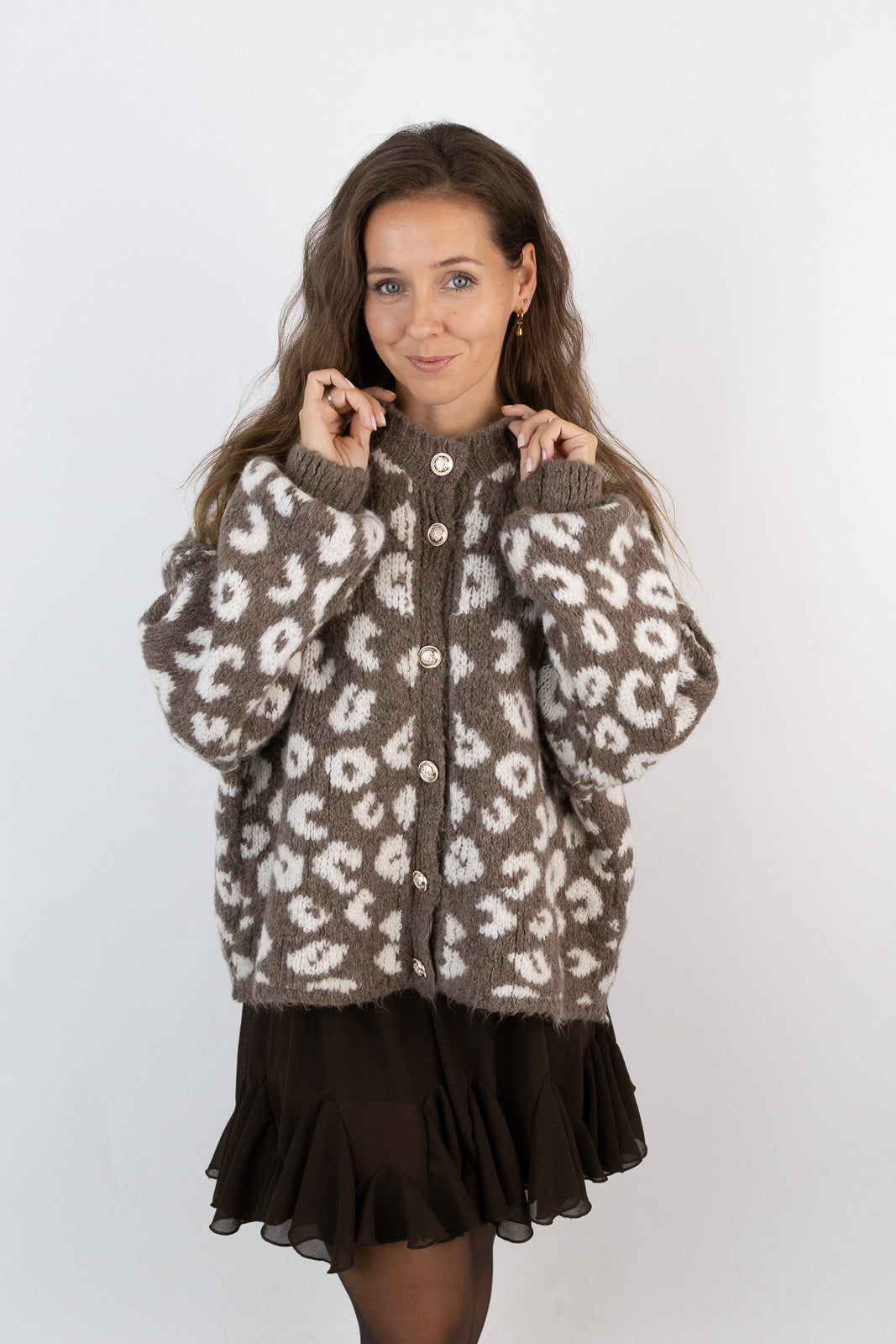 Jacke in kurz mit goldenen Knöpfen Leo