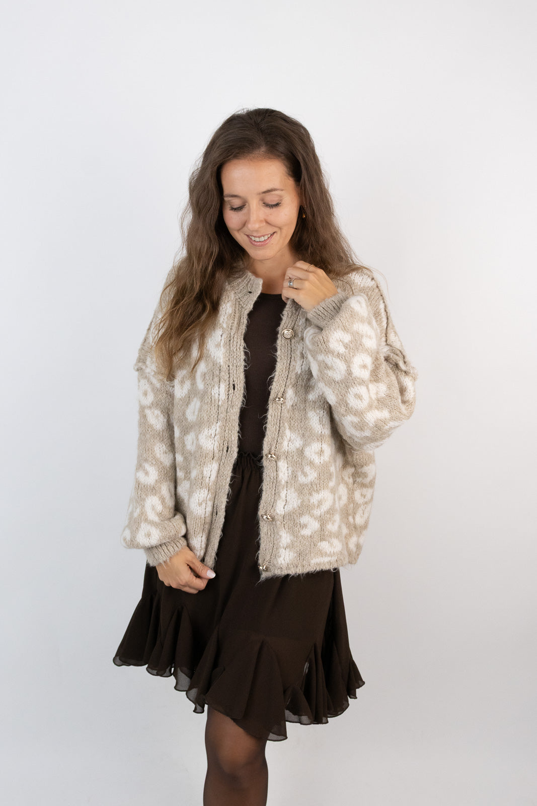 Jacke in kurz mit goldenen Knöpfen Leo